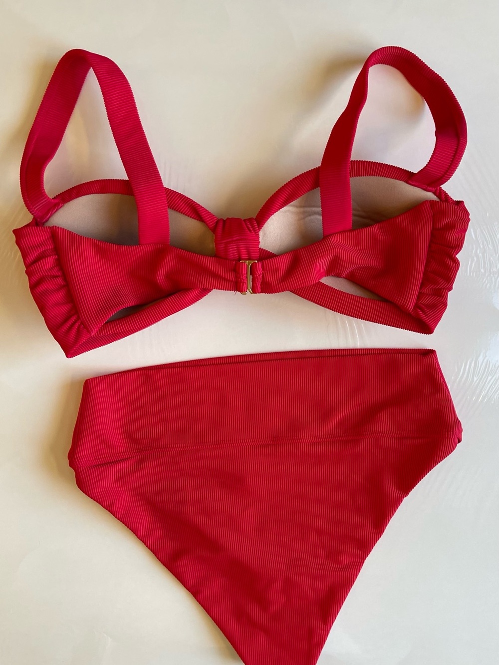 Beach Riot Set: Sophia Ribbed Bikini Top& Highway Ribbed Bikini Bottom; Large - Picture 12 of 15